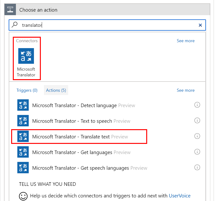 Connect to Microsoft Translator – Translate text