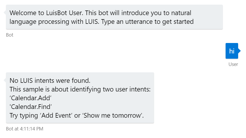 Use the Bot Emulator to verify we can start a conversation