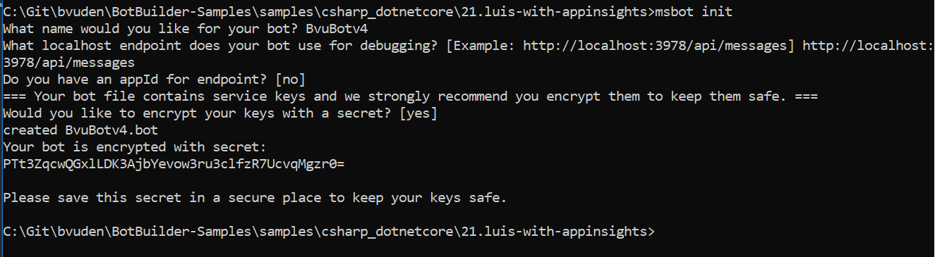 run msbot init